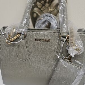 Steve Madden Elegant Gray Satchel